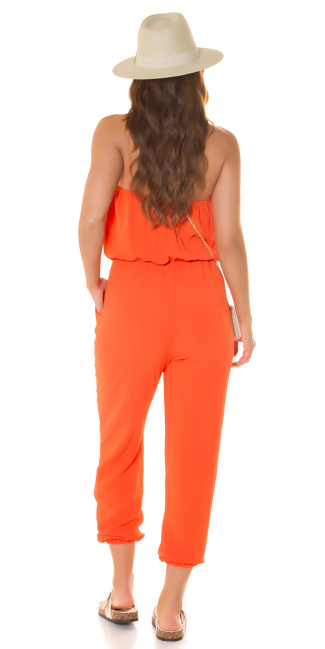 Musthave zomer bandeau overall oranje